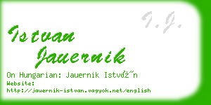 istvan jauernik business card